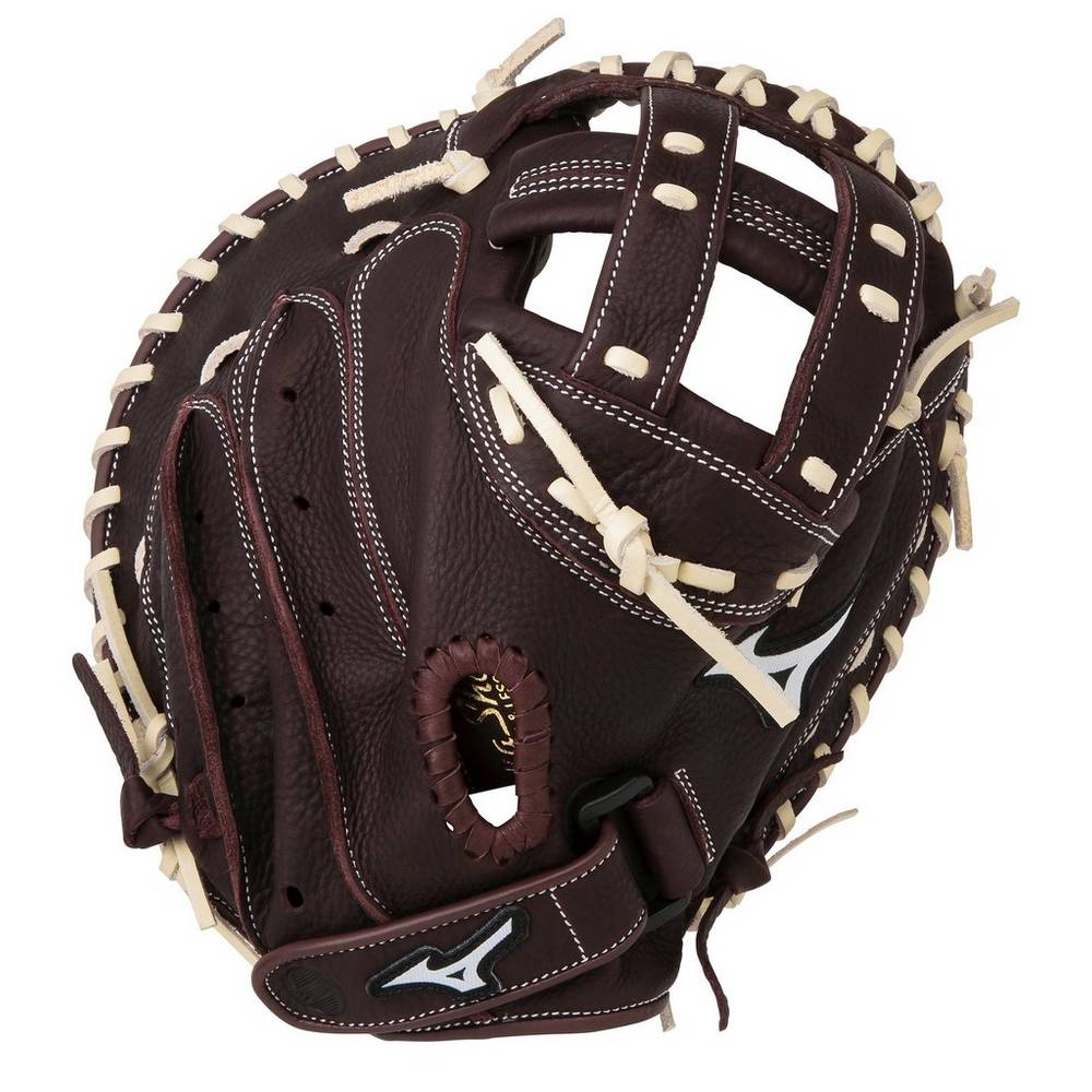 Mizuno Franchise Series Fastpitch 34" - Bayan Catchers Mitt - Kahve/Gümüş Türkiye (FUXCNV-247)